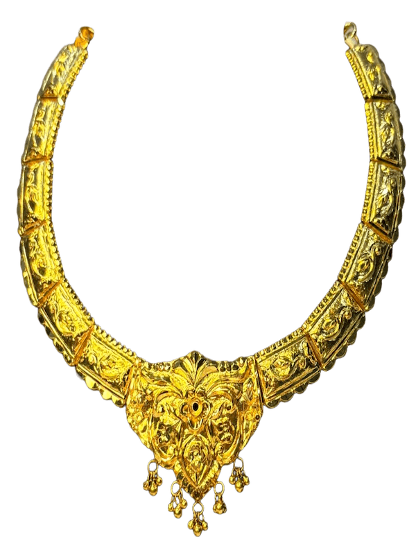 Shringar Engraved Panel Necklace