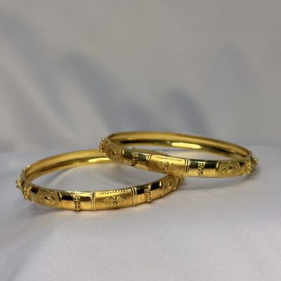 Traditional Textured Gold Bangles