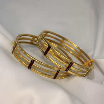 Rajwadi Nakshi Gold Bangles
