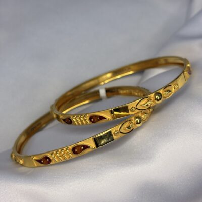 Elegant Meenakari Gold Bangles