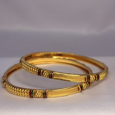 Classic Meenakari Gold Bangles