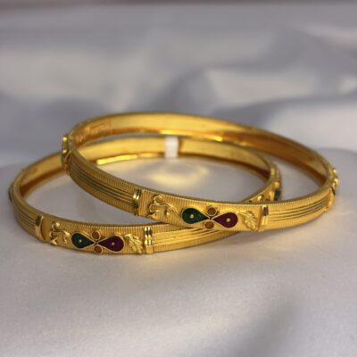 Royal Meenakari Gold Bangles