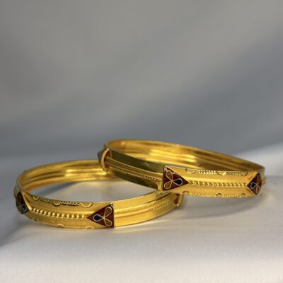 Regal Meenakari Crest Bangles